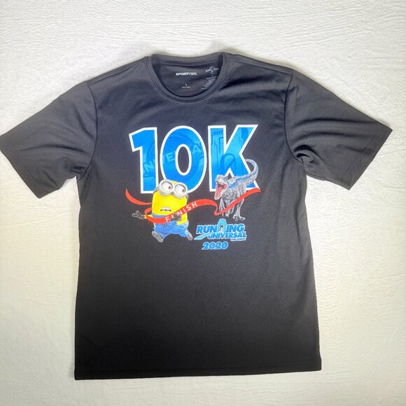 Running Universal Orlando 2020 10K Minion Short Sleeve T-Shirt Size Large Black - Picture 1 of 5